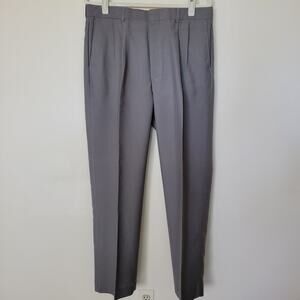 EUC Adolfo Moda Men's Dress Pants Trousers 36/32 Pleated Gray Wool Blend